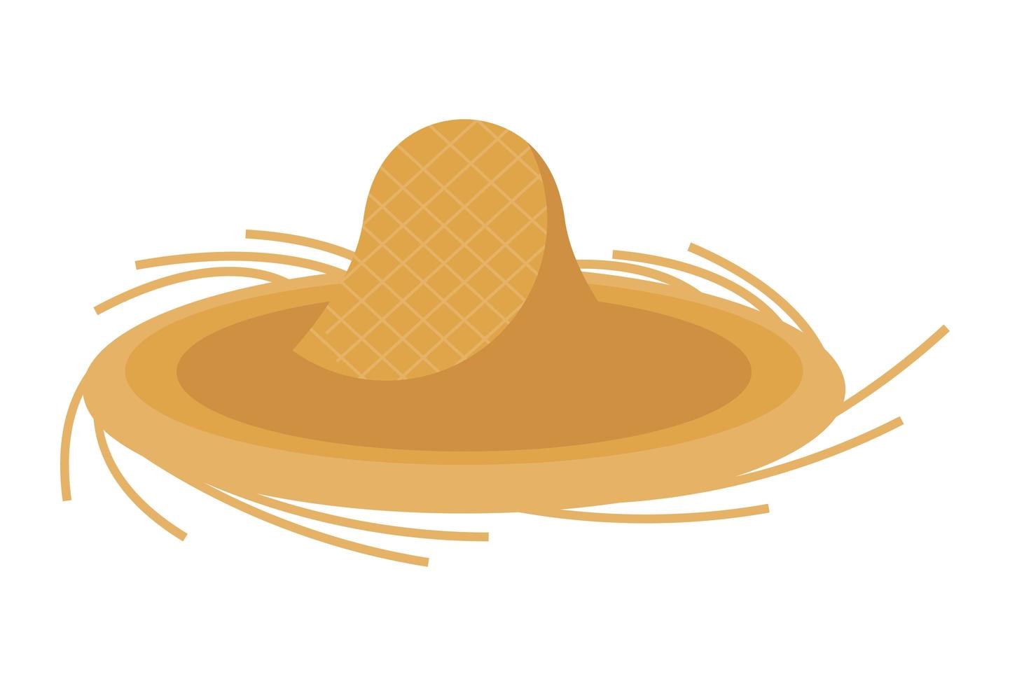 straw hat accessory vector