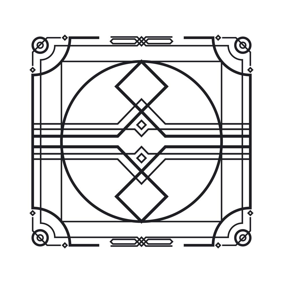 geometric decorative frame vector