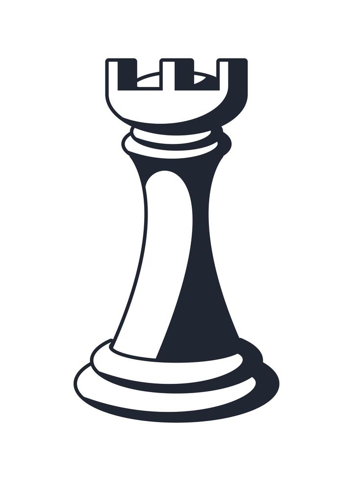 chess rook piece vector