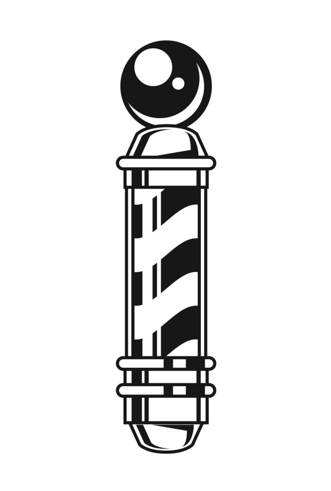 spiral barbershop label vector