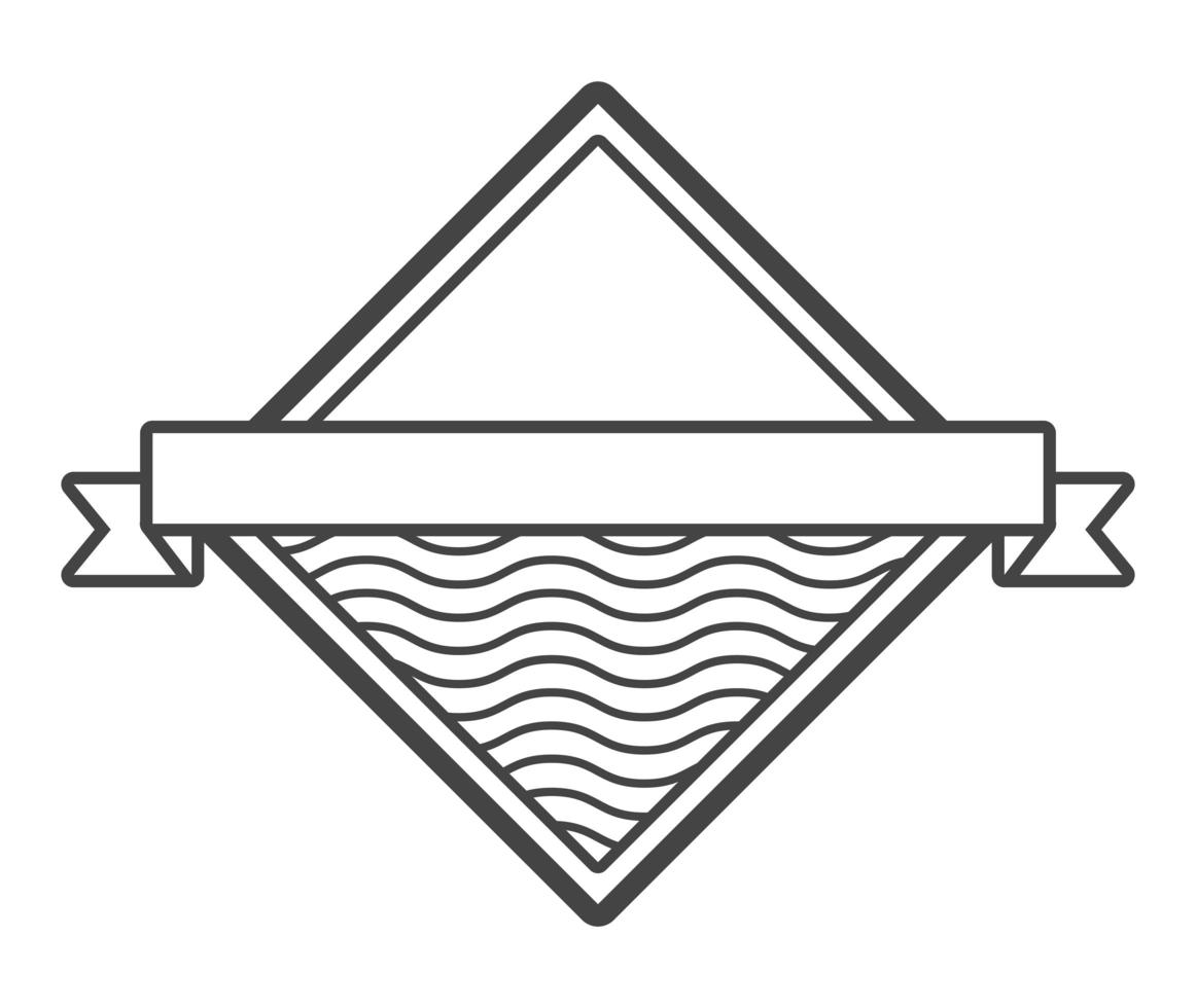 rhombus frame emblem vector