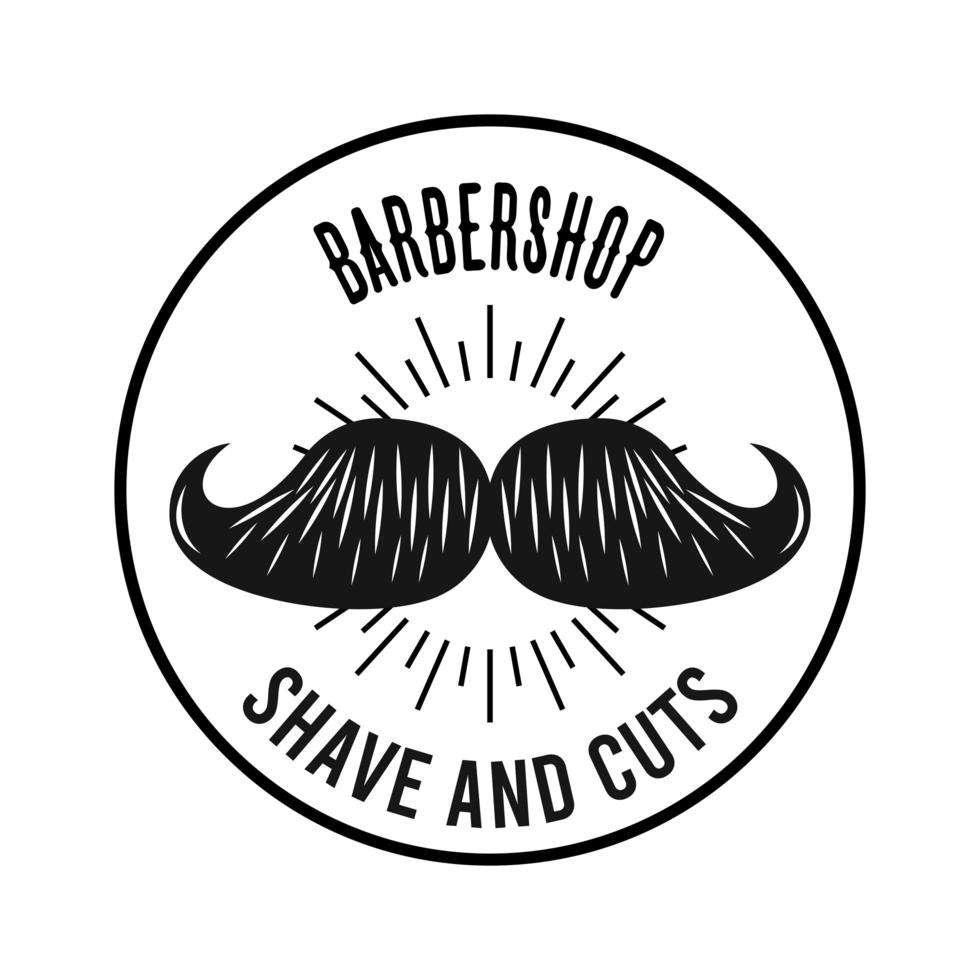 barber shop stamp vector