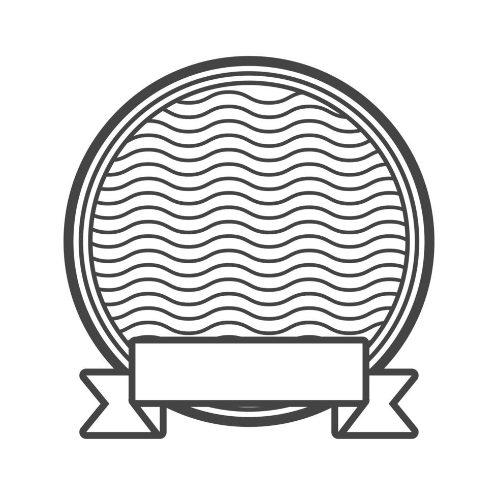emblema de marco circular vector