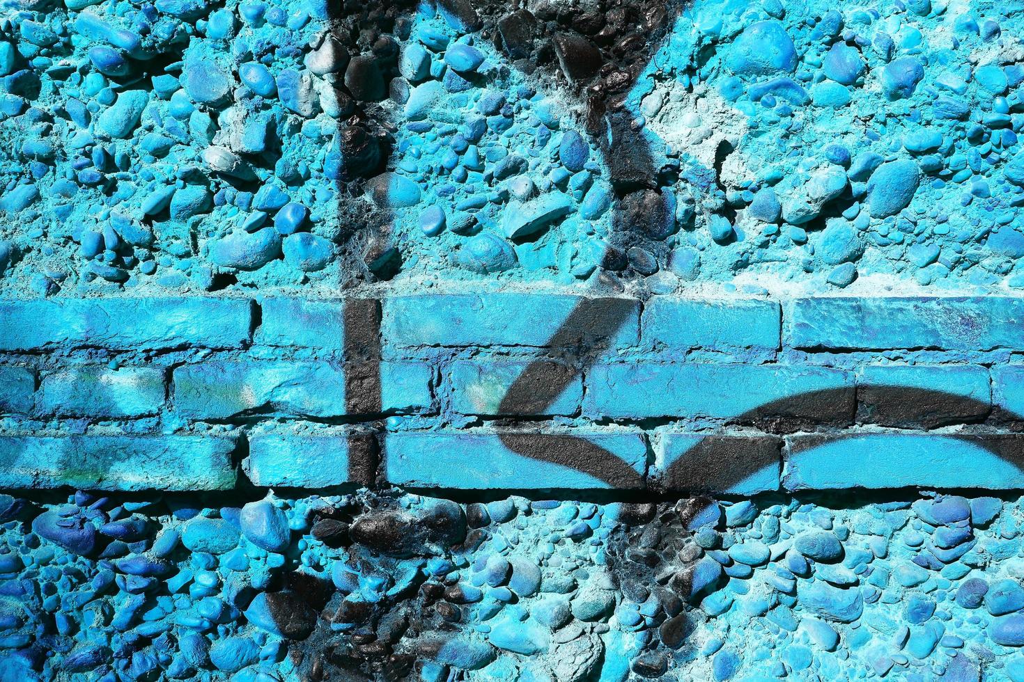 Colorful brick wall photo