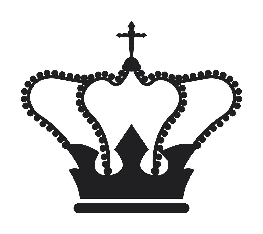 King crown with cross on top grey silhouette isolated cartoon flat vector  illustration on white, Stock Vector, Vector And Low Budget Royalty Free  Image. Pic. ESY-051179378