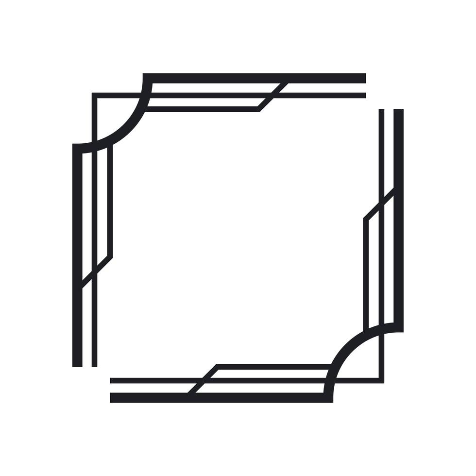 square decorative frame vector