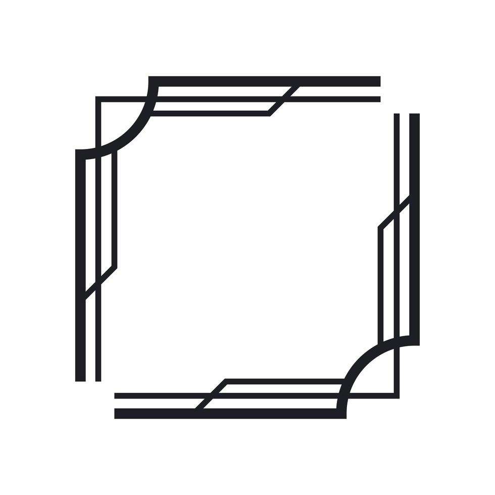 square decorative frame vector