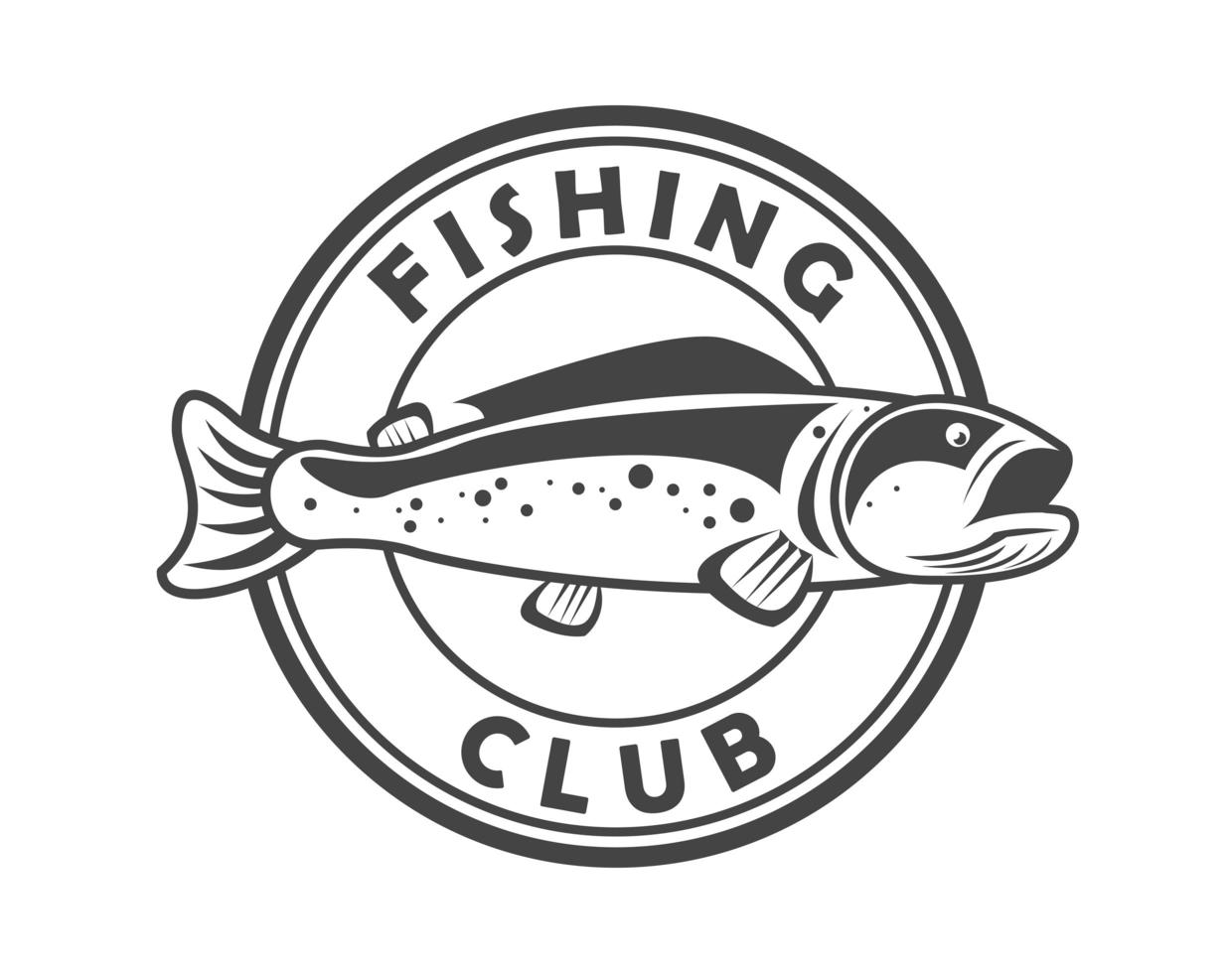 fishing club seal vector