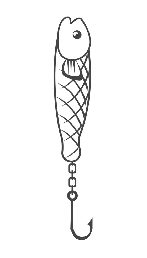 hook fishing tool vector