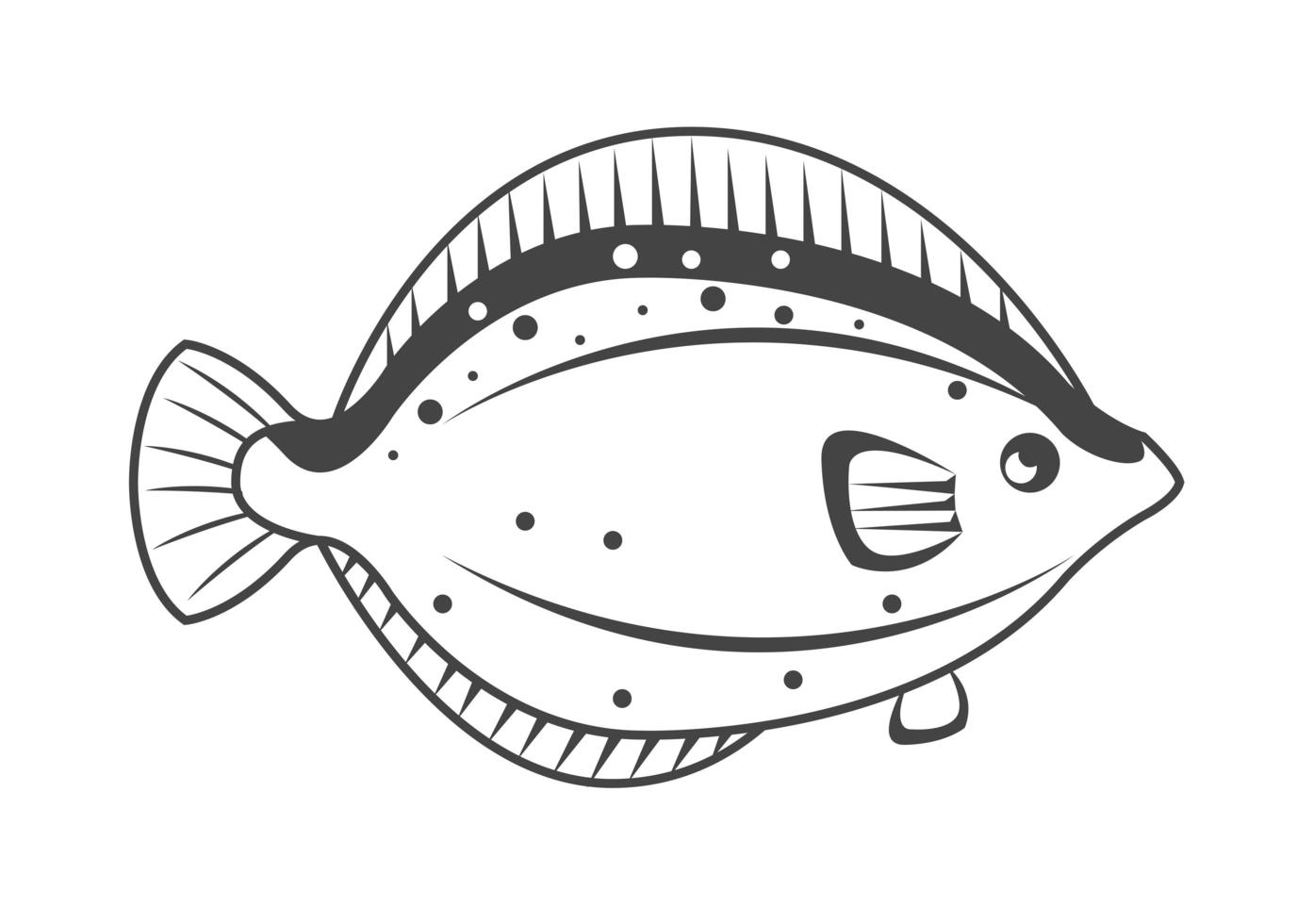 fish animal sketch vector