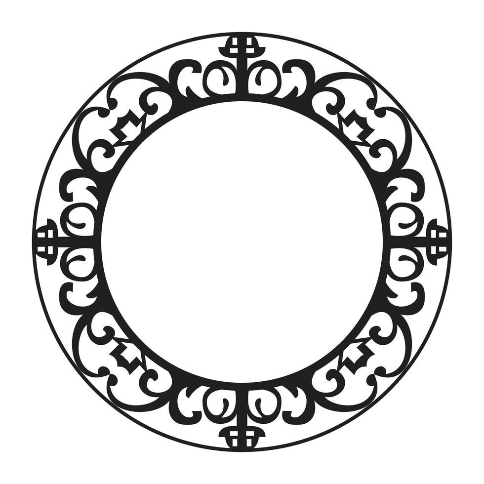 circular emblem frame vector