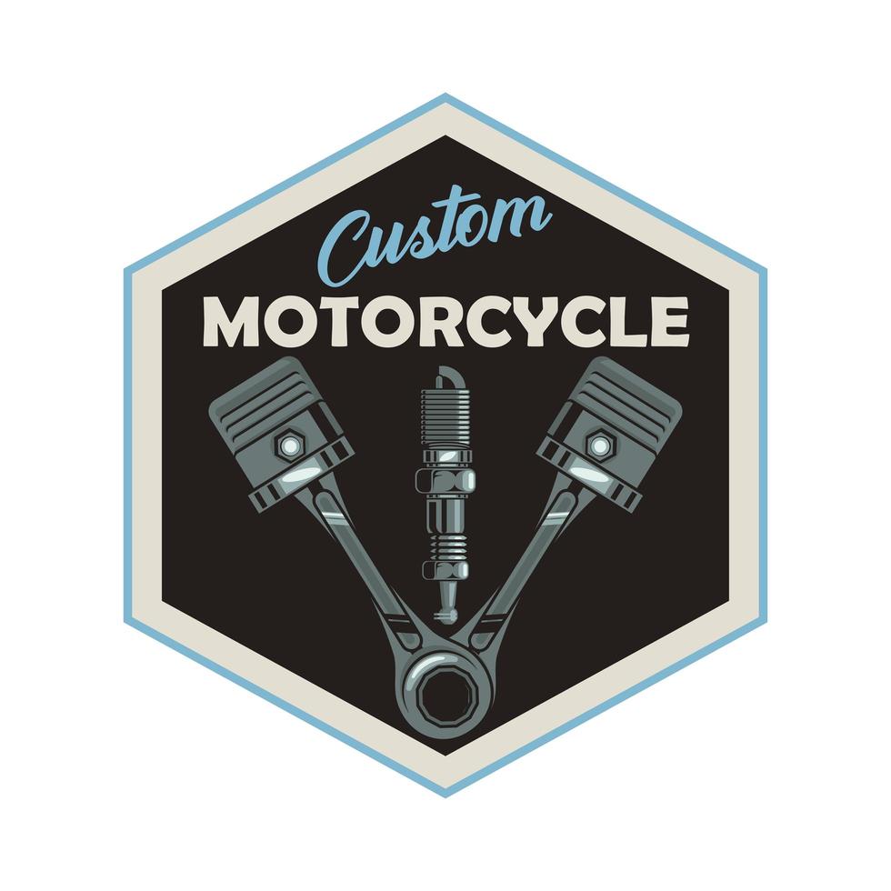pistons and spark plug vector
