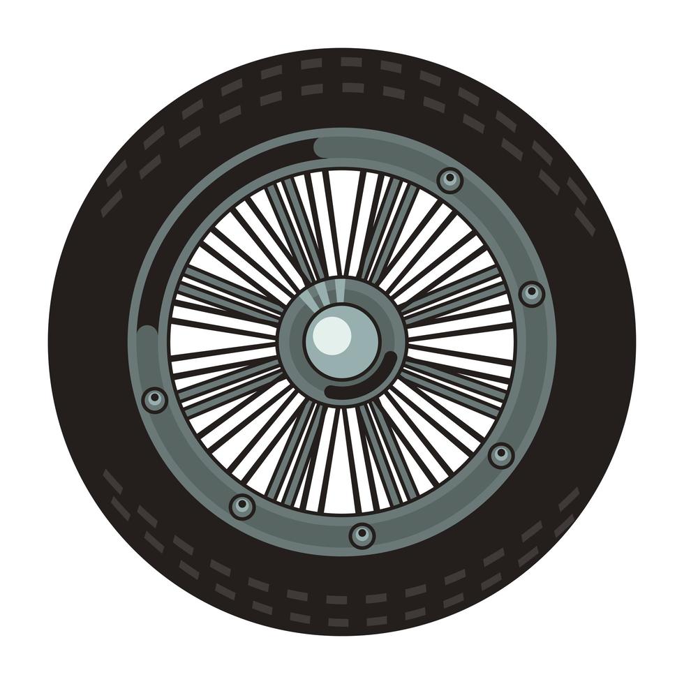 motorcycle tire icon vector