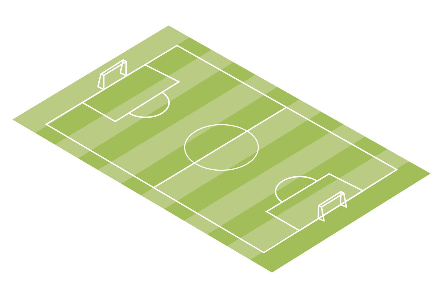 campo de futbol isometrico vector