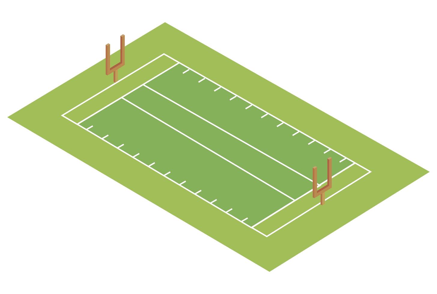 football field isometric vector