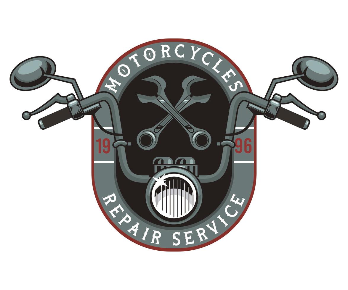 motorcycle and tools vector