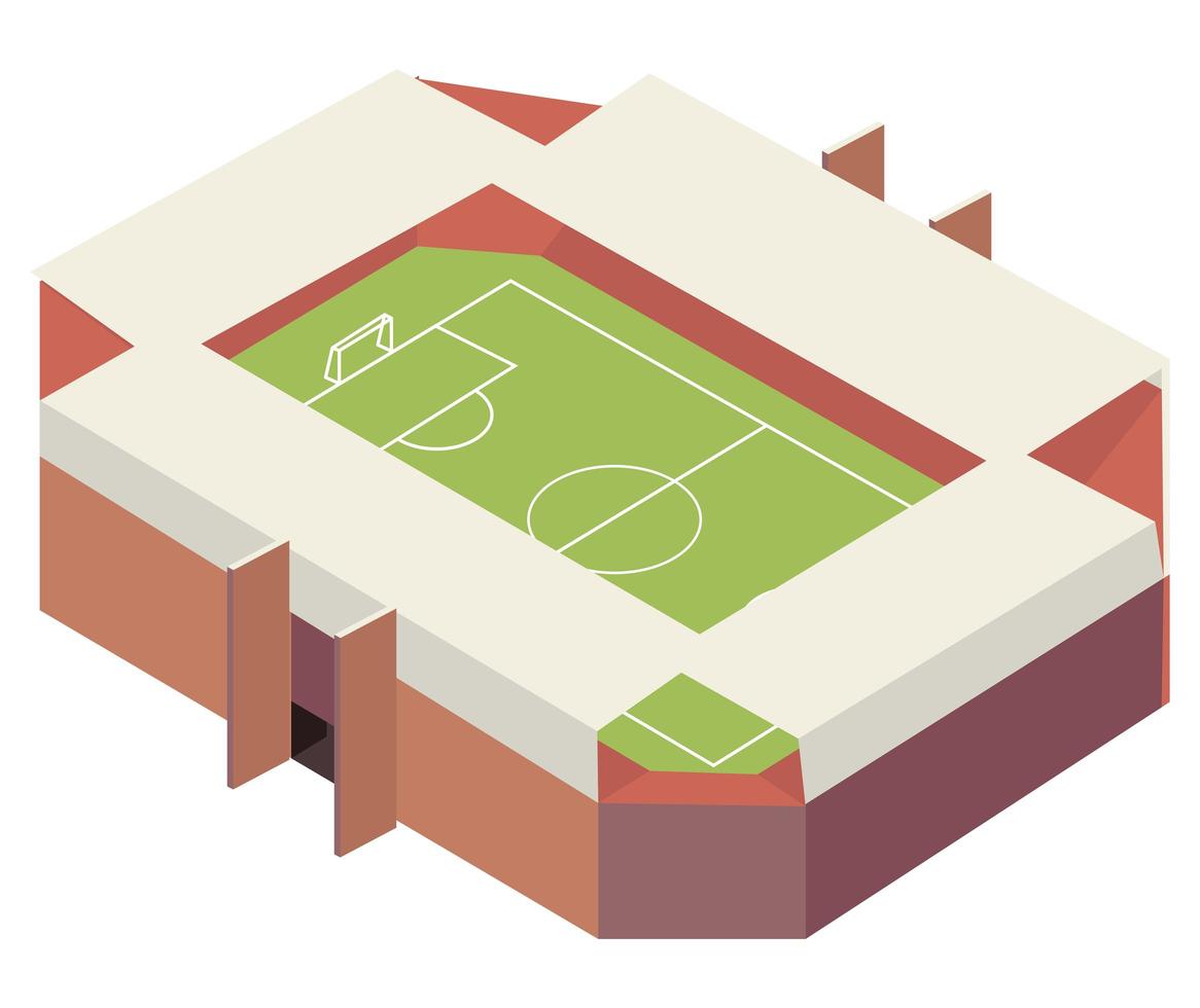 estadio de futbol isometrico vector