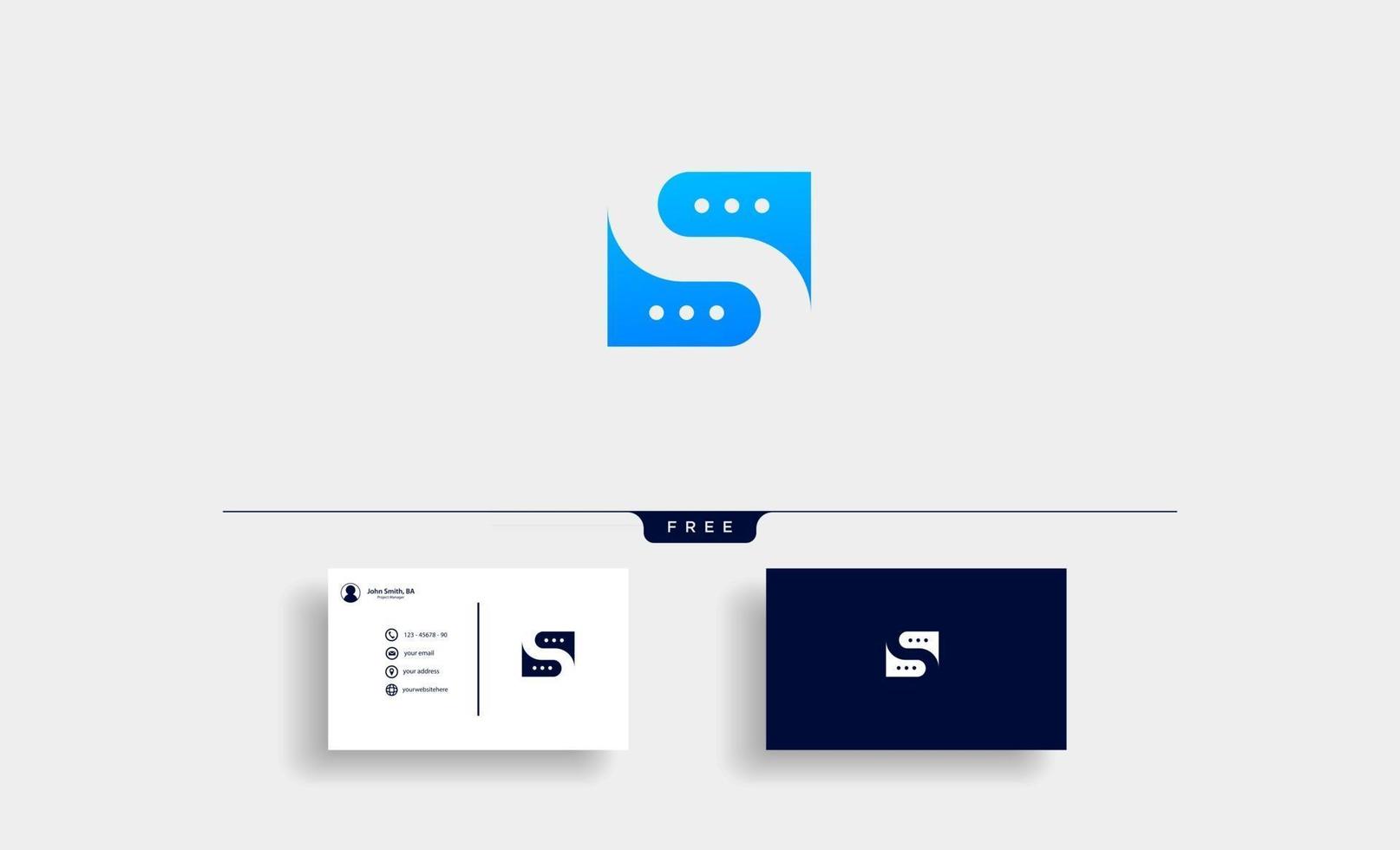 Letter S Chat Vector Logo or Icon Design