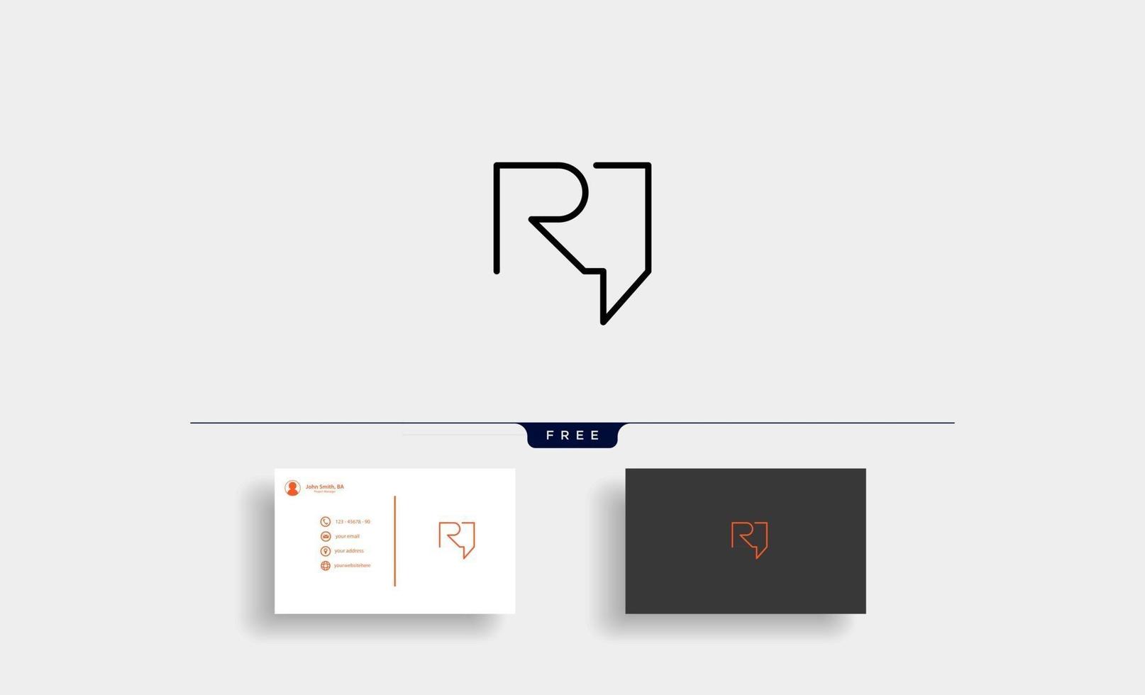 Letter R Chat Vector Logo or Icon Design