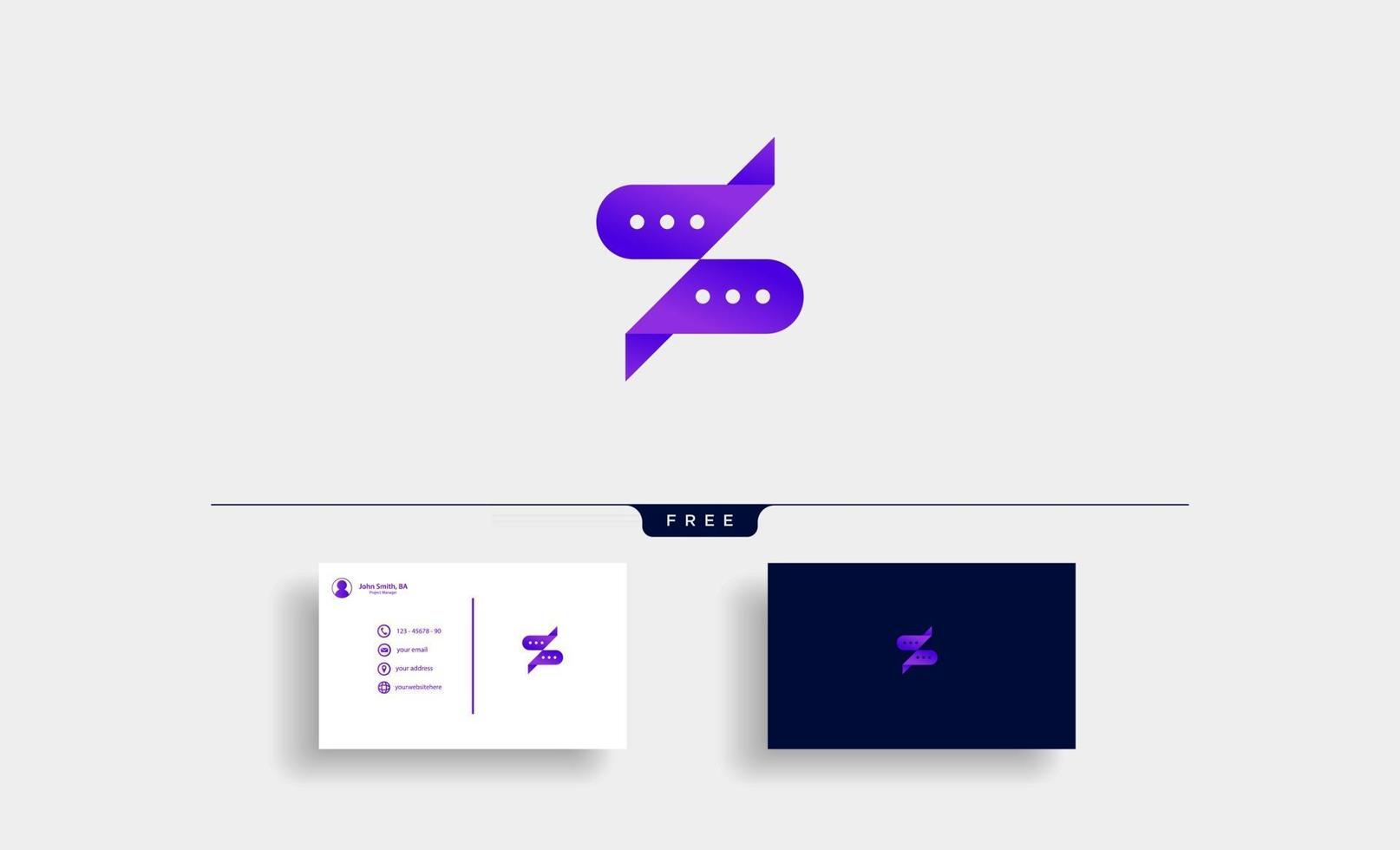 Letter S Chat Vector Logo or Icon Design