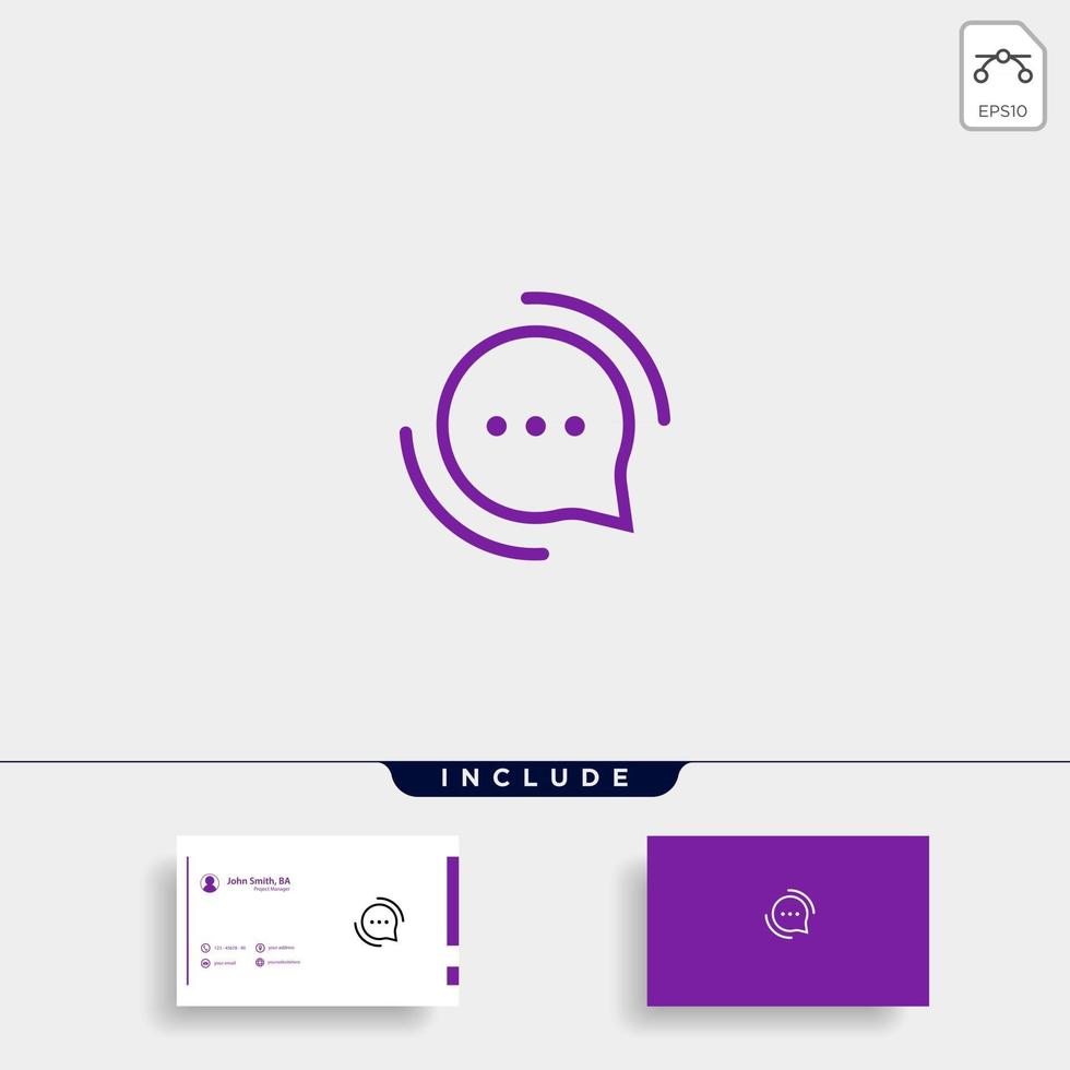 Diseño de logotipo letra o burbuja chat vector