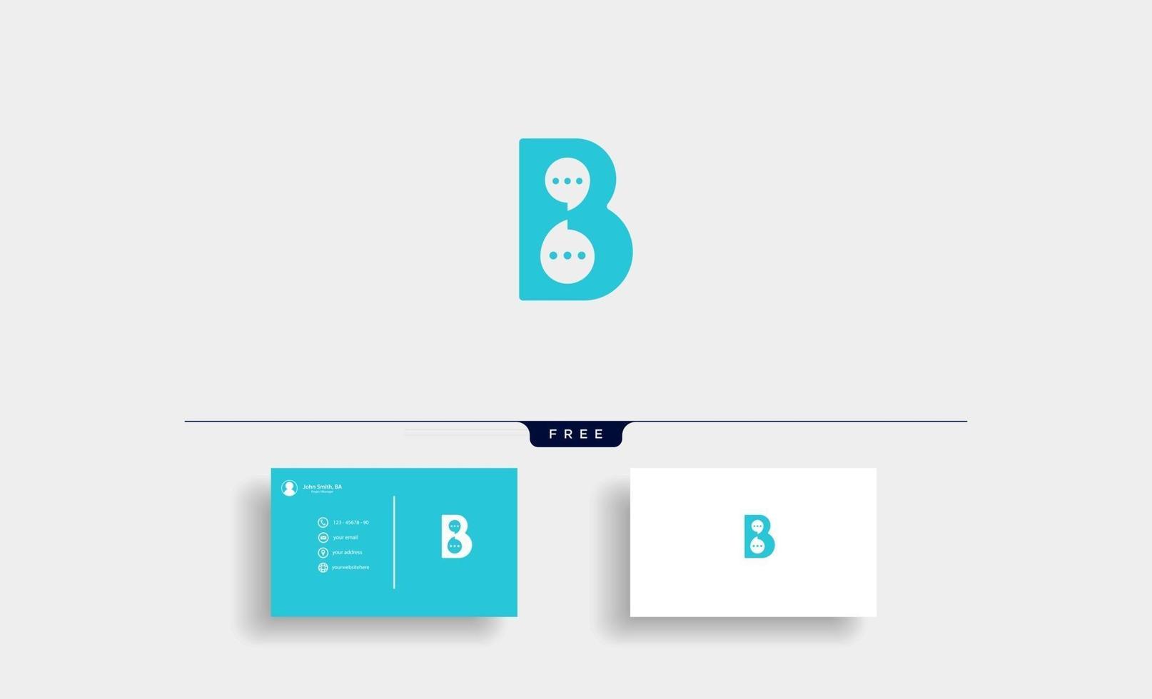 Letter B Chat Logo Design Template Vector illustration