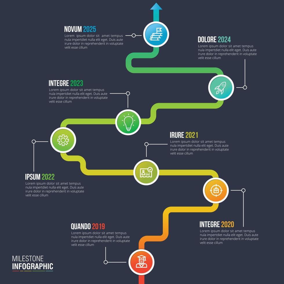 Timeline infographics design vector for business data visualization