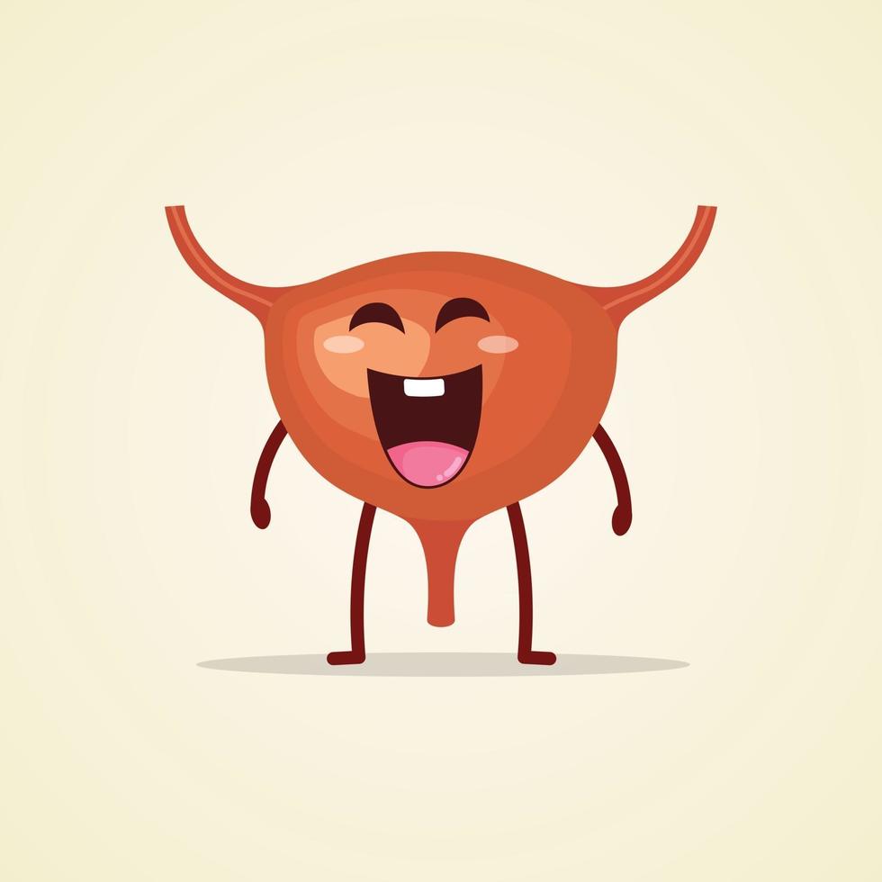 Cute Bladder character cartoon human internal organ vector