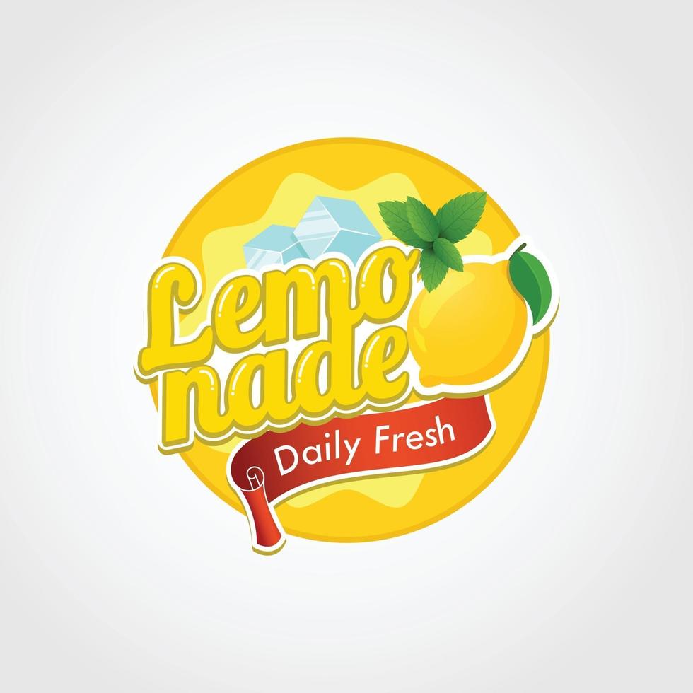 Lemonade drinks label badge vector design