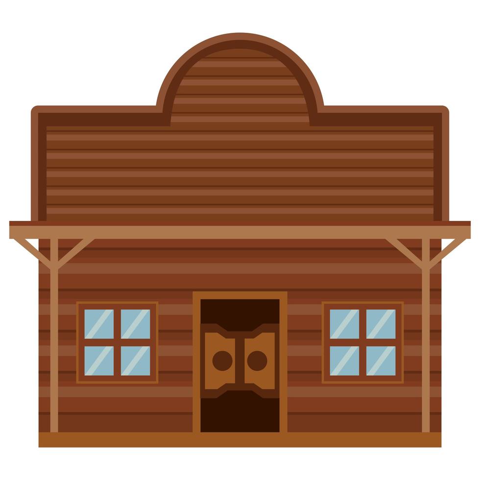 wild west cabin vector