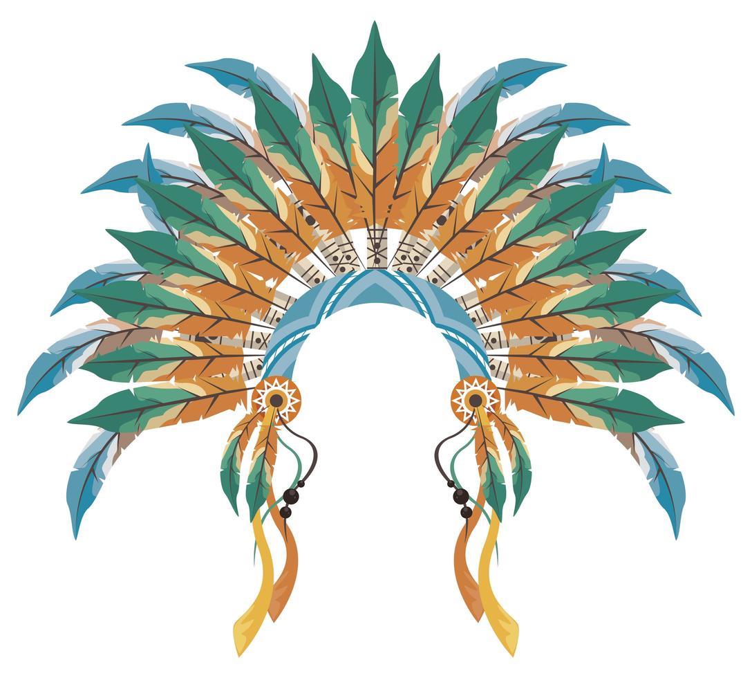 war bonnet orange vector