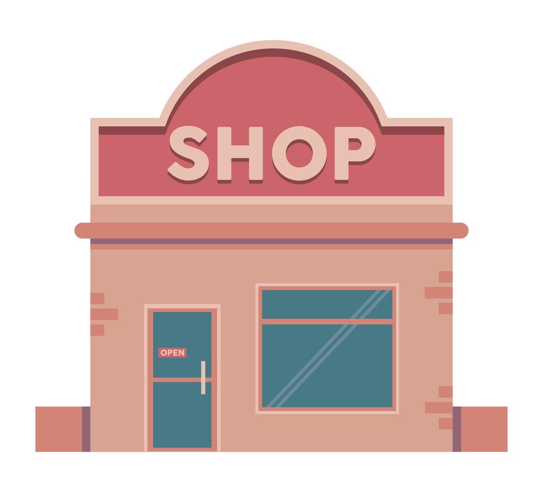 shop building facade vector