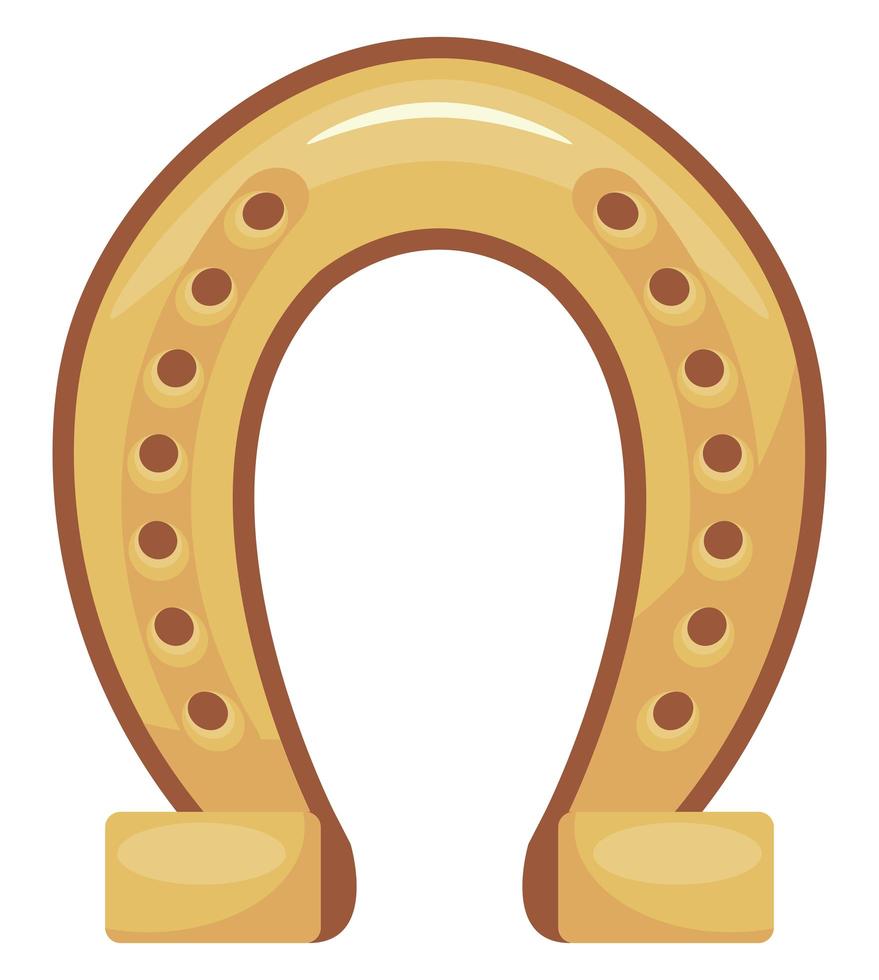 golden horseshoe icon vector