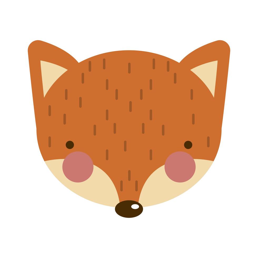 cute fox head vector