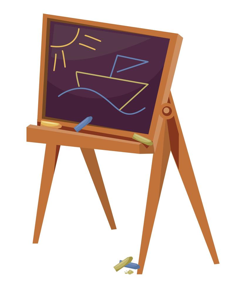 nursery wooden chalkboard vector