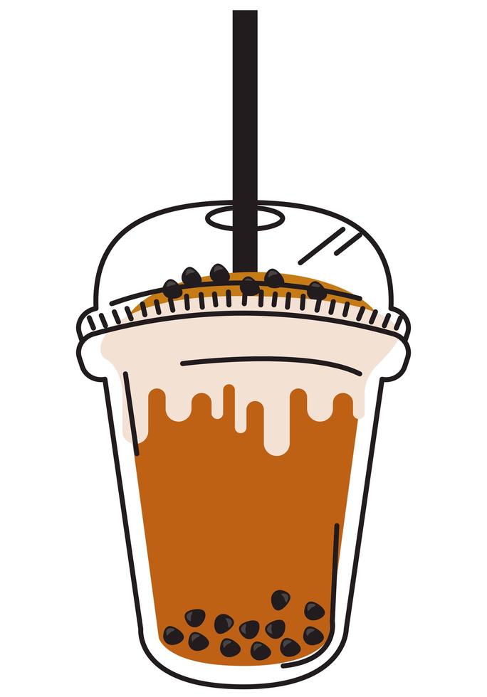 bubble milk coffee vector