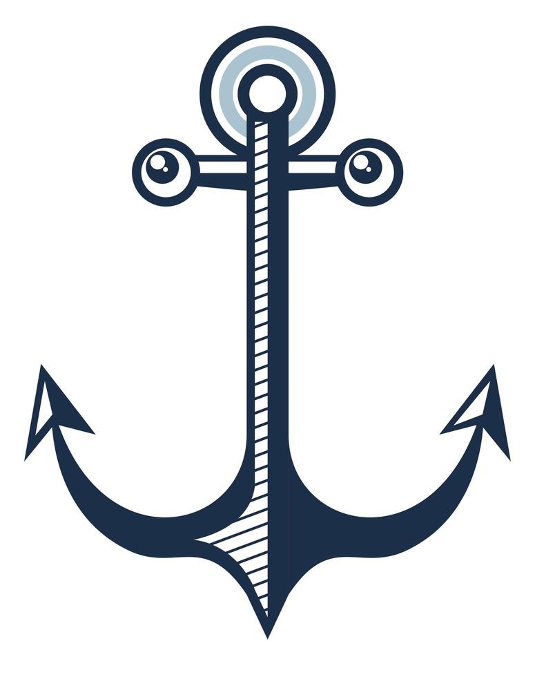 nautical label anchor vector