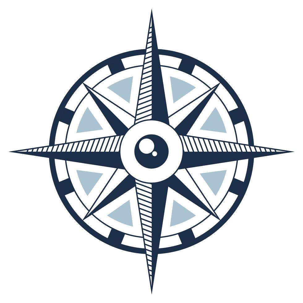 nautical compass icon vector