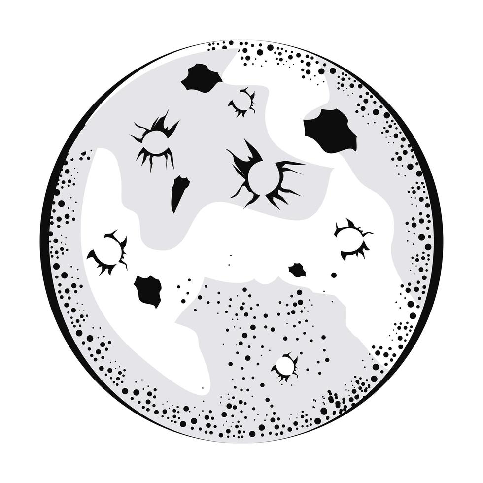 fullmoon phase lunar vector