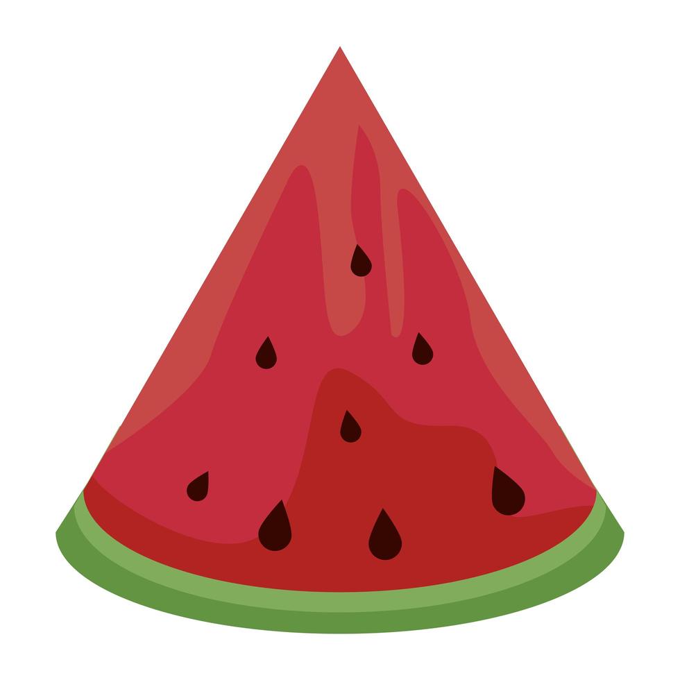 porción de sandía fruta vector