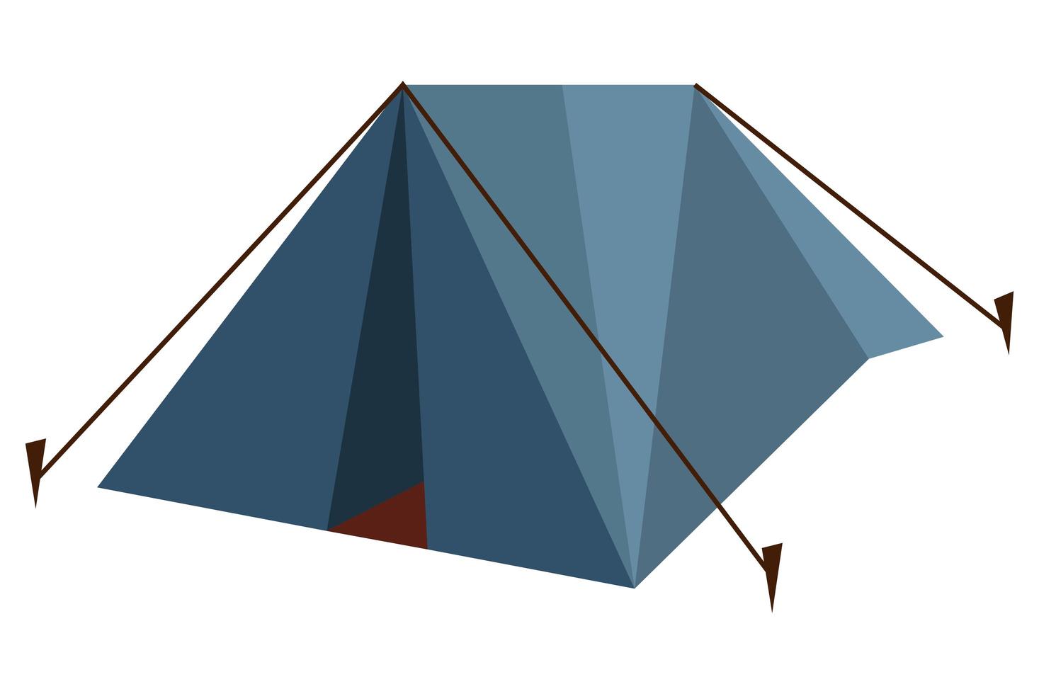 tent lowpoly icon vector