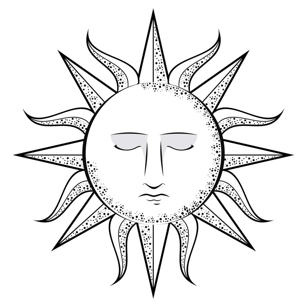 sun face icon vector