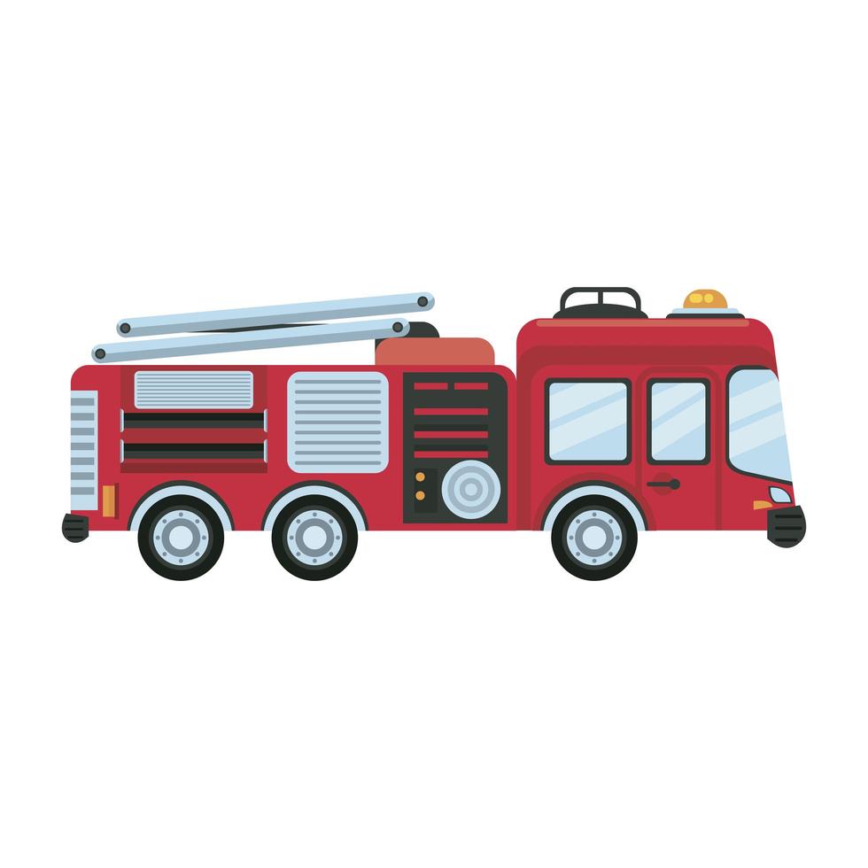 fire truck vehicle city transport icon vector