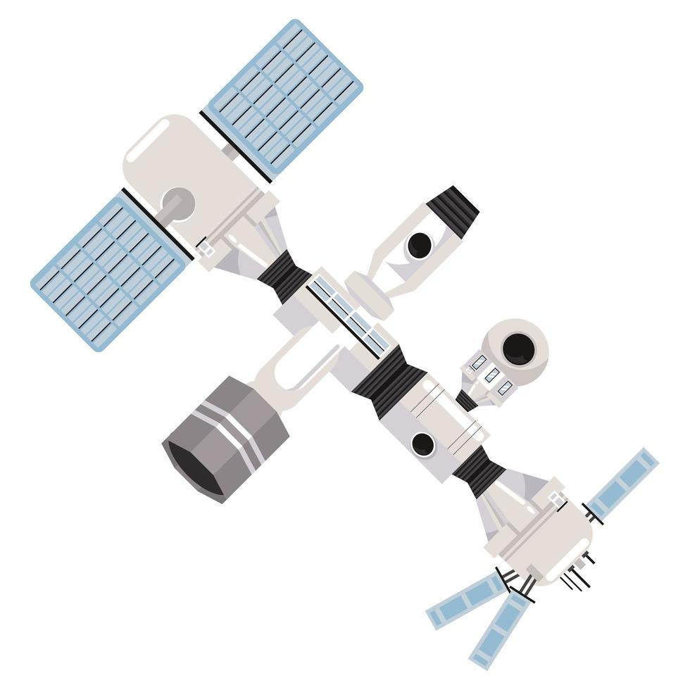 icono de satélite espacial vector