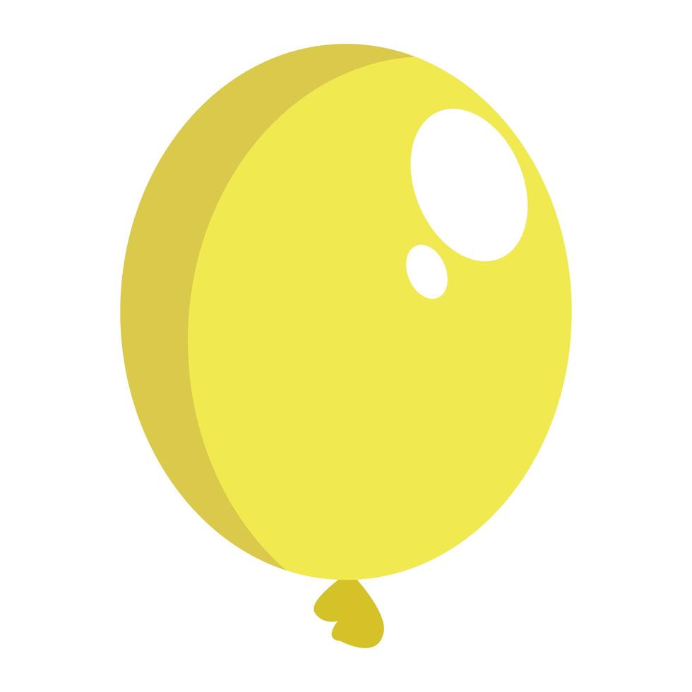 balloon helium yellow vector