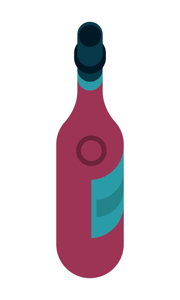 wine bottle icon vector