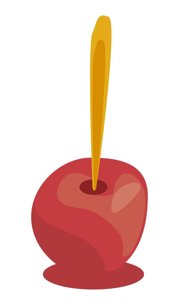 apple with caramel vector