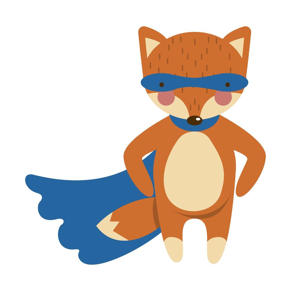 cute fox hero vector