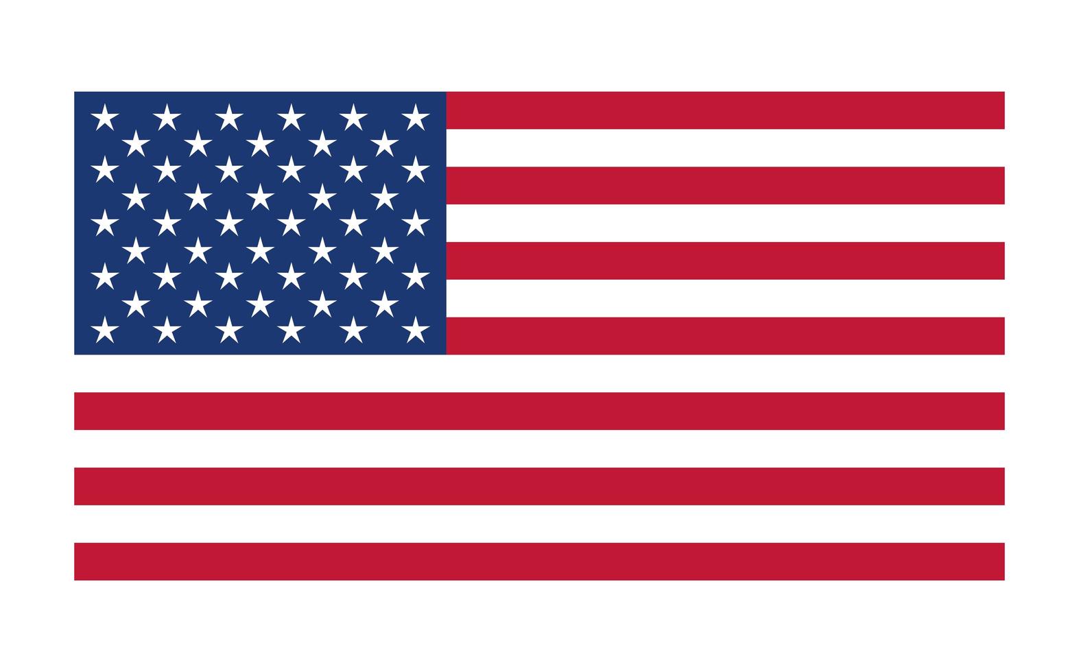 icono de la bandera de Estados Unidos vector