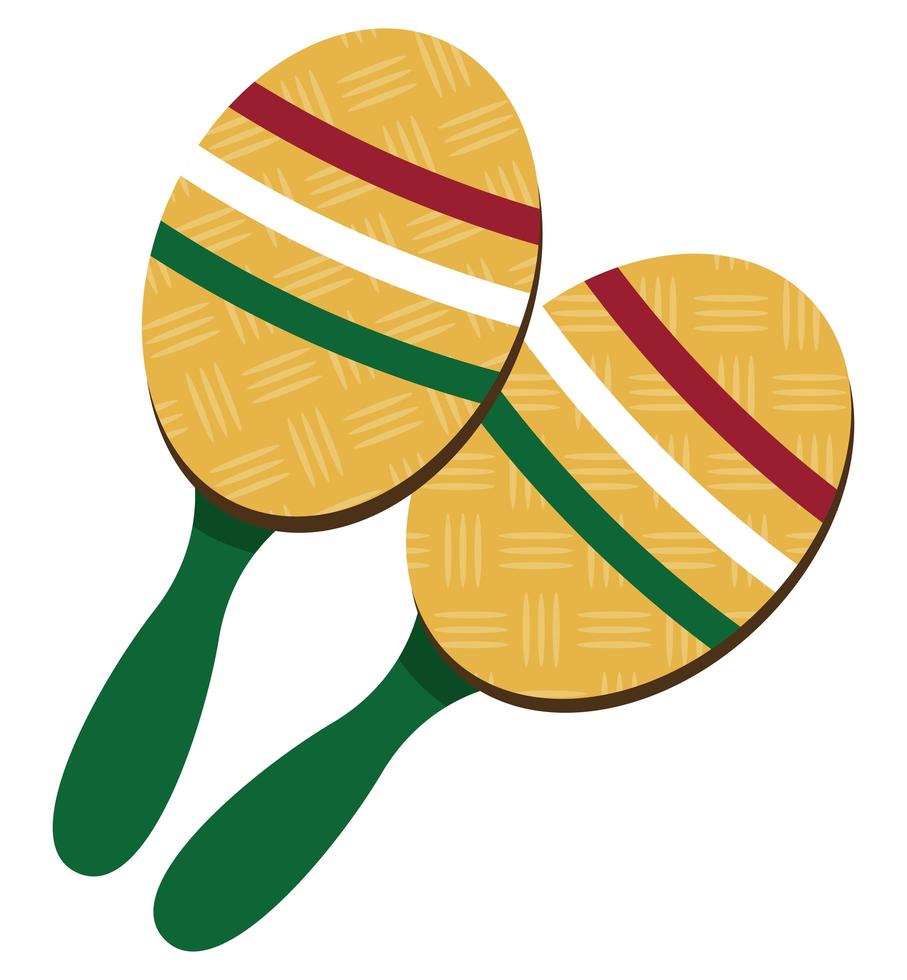 maracas instrumentos musicales vector